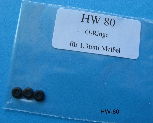HW 322/80 – O-Ringe, 3 Stück, für 1.3 mm Meißeldurchmesser